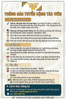 UEDNews Thông báo tuyển cộng tác viên