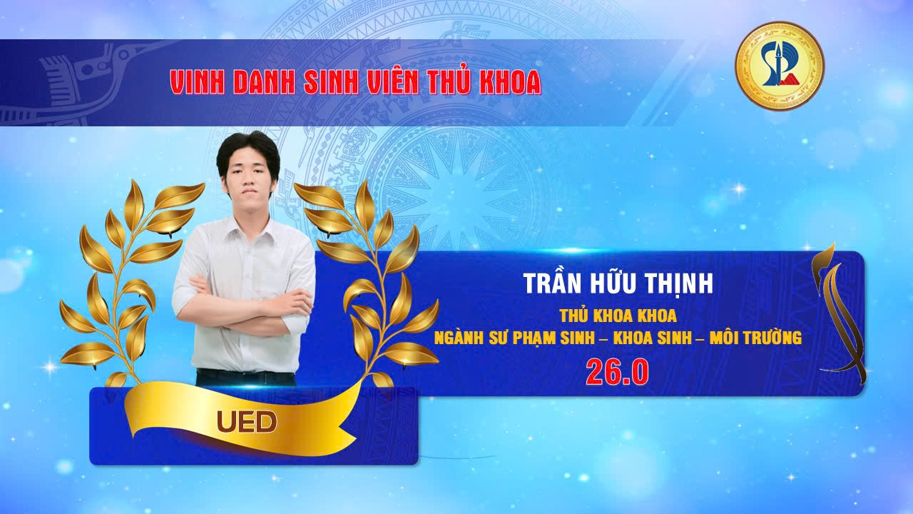 Thu Khoa Khoa Sinh Moi Truong Tran Huu Thinh